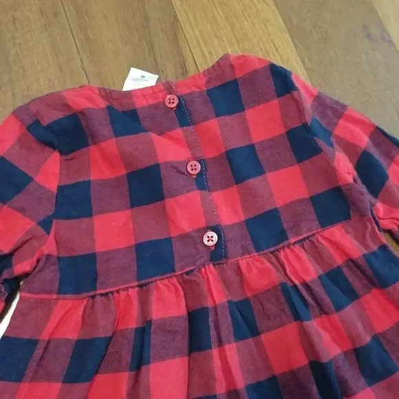 Carters Red Buffalo Plaid‎ Blouse - Picture 3 of 4